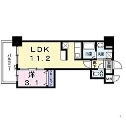 ルピナス天神 1LDKの間取図画像