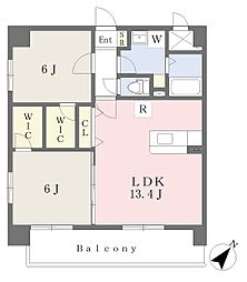 スタンドリバー松島3 2LDKの間取図画像