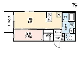 (仮称)robot home 吉塚 1LDKの間取図画像