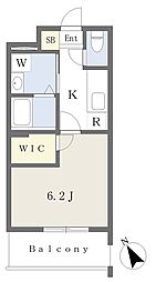 ラクラス箱崎宮前 1Kの間取図画像