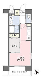 グランフォーレラグゼ箱崎 1LDKの間取図画像