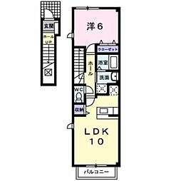 アルカンシェル 1LDKの間取図画像