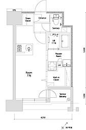 エンクレスト空港前 ワンルームの間取図画像