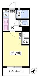 ブリッサ香椎A 1Kの間取図画像