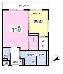 T-SKYRESIDENCE 1LDKの間取図画像