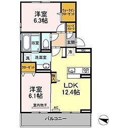 D-roomS・KA 2LDKの間取図画像