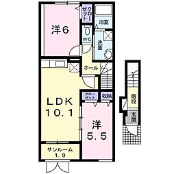 フェリーチェ 2LDKの間取図画像