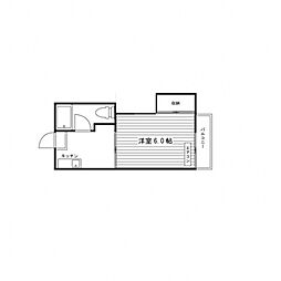 アリエッタ台原 2階1Kの間取り