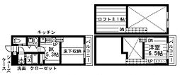 レジディア仙台一番町 2DKの間取図画像