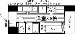 (仮称)学生会館 UniS Court仙台青葉通[食事付き] ワンルームの間取図画像