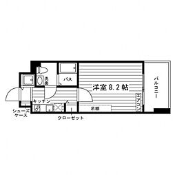 ラフィーユ本町 1Kの間取図画像