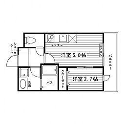 RECOROS仙北町 2Rの間取図画像