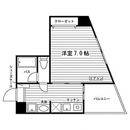 ファーストコンフォート 1Kの間取図画像