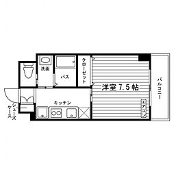 フィールドヴィレッジ 1Kの間取図画像