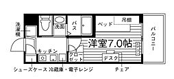(仮称)学生会館 Uni E'meal 佐賀大学前 1Kの間取図画像
