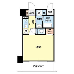 グリフィン・武蔵小杉 1Kの間取図画像