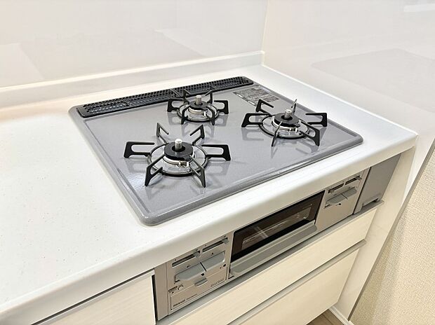 三口ガスコンロでお料理が一気にはかどりそう    