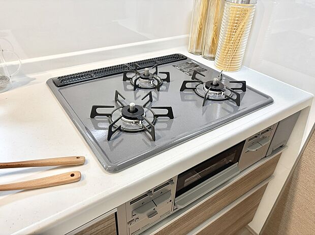 三口ガスコンロでお料理が一気にはかどりそう