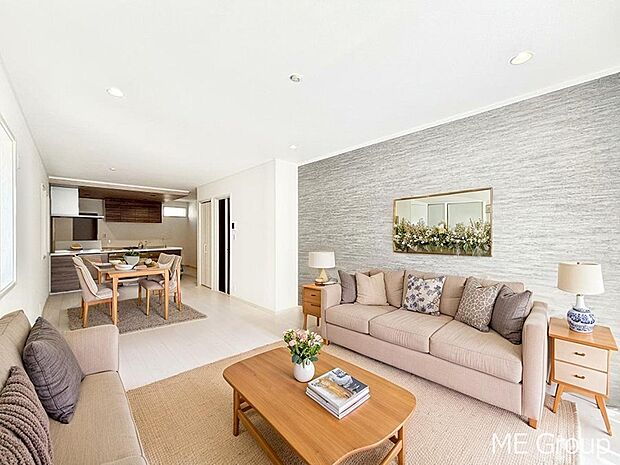 落ち着いた雰囲気のＬＤＫは家族みんなの快適空間※家具はCGです  