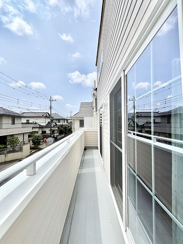 風通しの良いバルコニー  