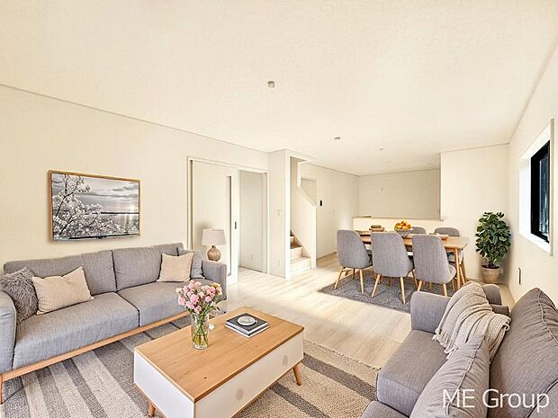 落ち着いた雰囲気のＬＤＫは家族みんなの快適空間※家具はCGです