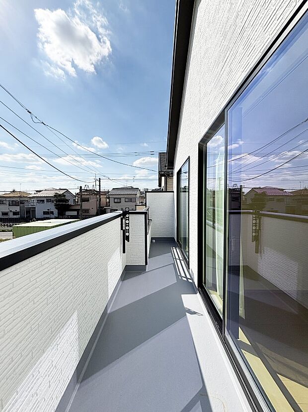 風通しの良いバルコニー