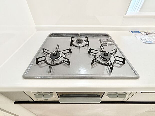 三口ガスコンロでお料理が一気にはかどりそう。