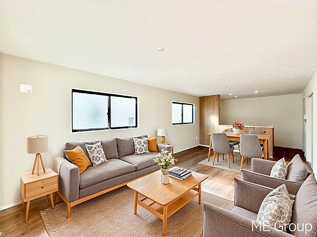 落ち着いた雰囲気のＬＤＫは家族みんなの快適空間※家具はCGです