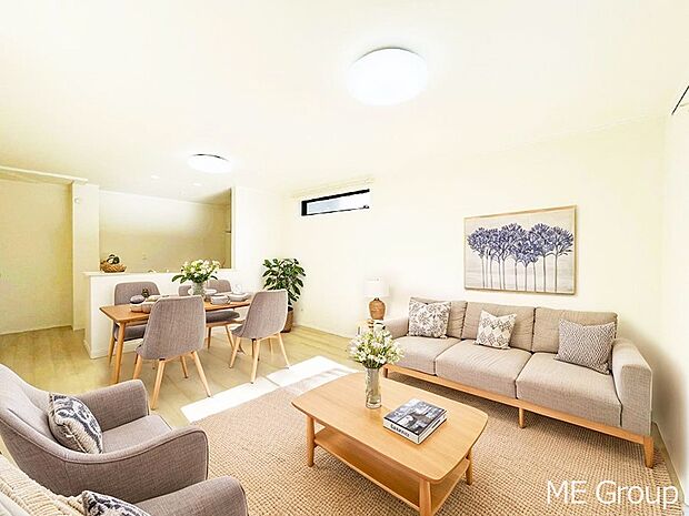 落ち着いた雰囲気のＬＤＫは家族みんなの快適空間※家具はCGです