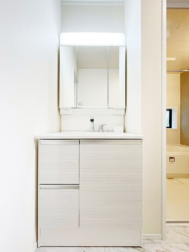収納力と機能性に優れた洗面化粧台