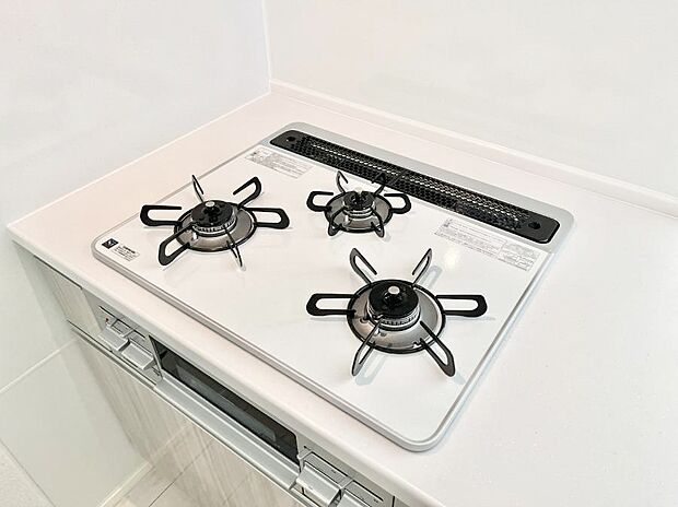 三口ガスコンロでお料理が一気にはかどりそう  