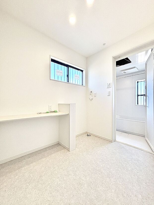 身支度もスムーズにおこなえる脱衣場