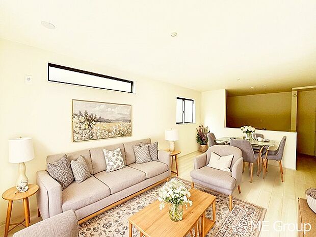 落ち着いた雰囲気のＬＤＫは家族みんなの快適空間※家具はCGです