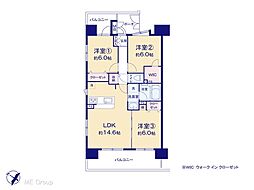 フェイム小岩レジデンスタワー 3LDKの間取り
