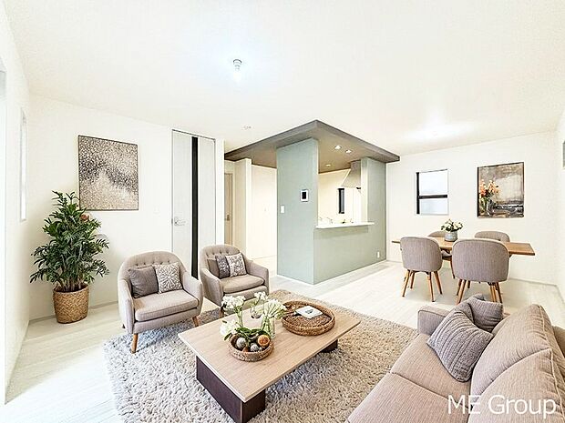 落ち着いた雰囲気のＬＤＫは家族みんなの快適空間※家具はCGです