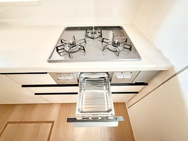 三口ガスコンロでお料理が一気にはかどりそう