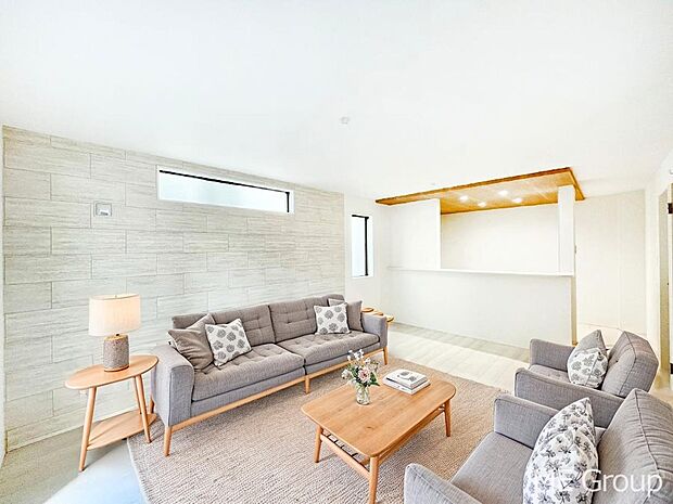 落ち着いた雰囲気のＬＤＫは家族みんなの快適空間　※家具はCGです