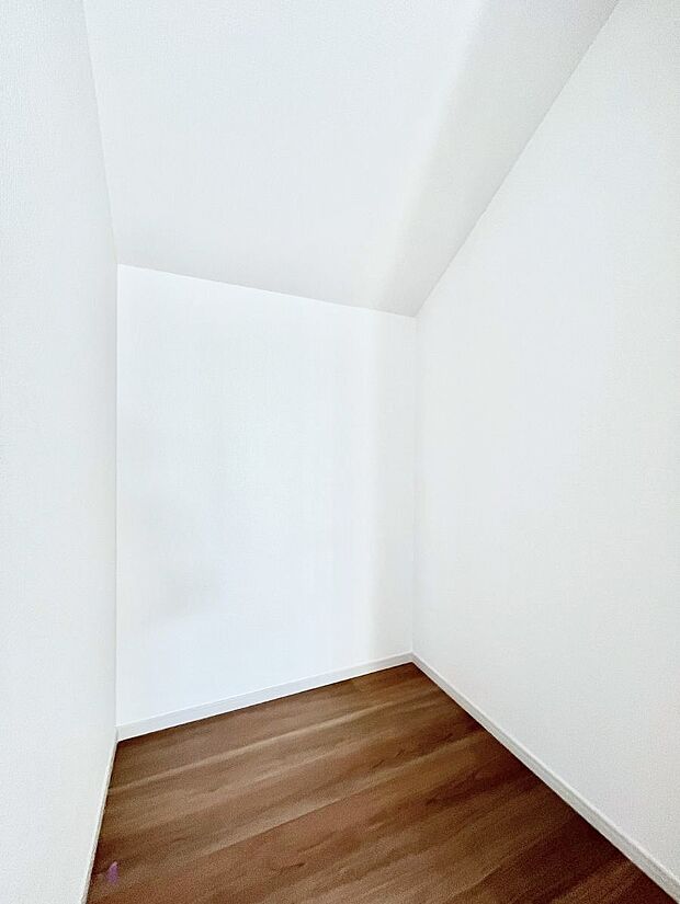 衣類をハンガーに掛けたまま収納できるWIC。衣類の整理整頓がしやすくて便利です!