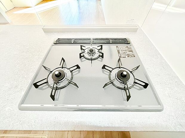 三口ガスコンロでお料理が一気にはかどりそう。  