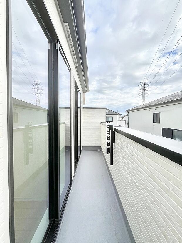 風通しの良いバルコニー  