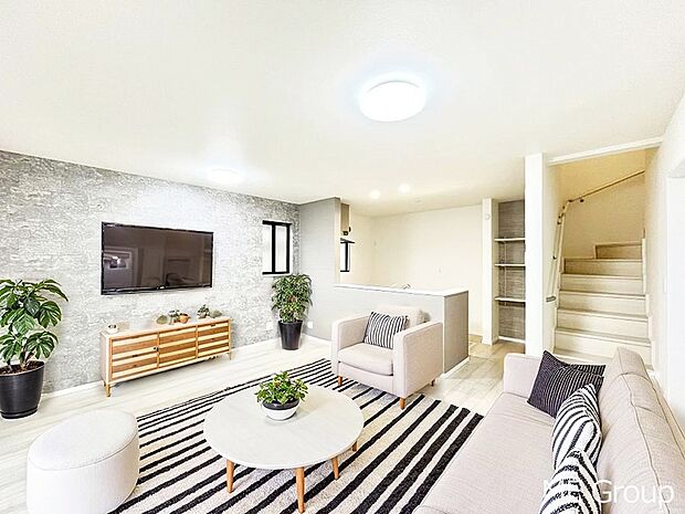 落ち着いた雰囲気のＬＤＫは家族みんなの快適空間※家具はCGです