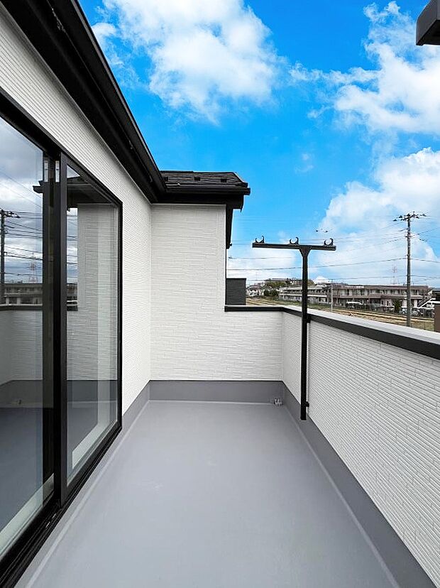 風通しの良いバルコニー