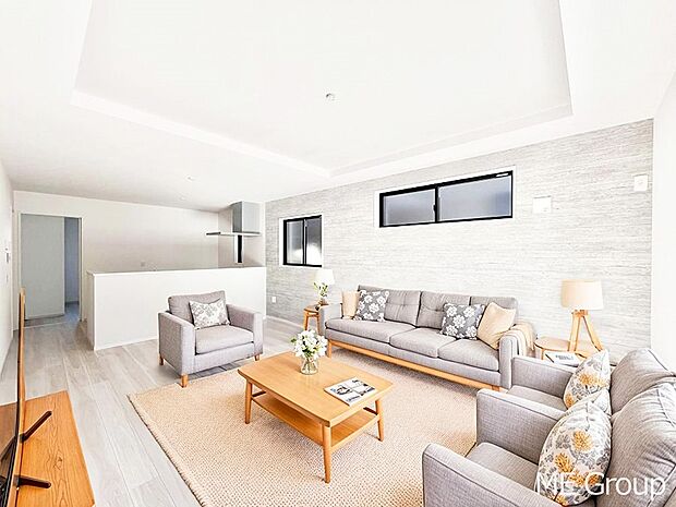 落ち着いた雰囲気のＬＤＫは家族みんなの快適空間※家具はCGです