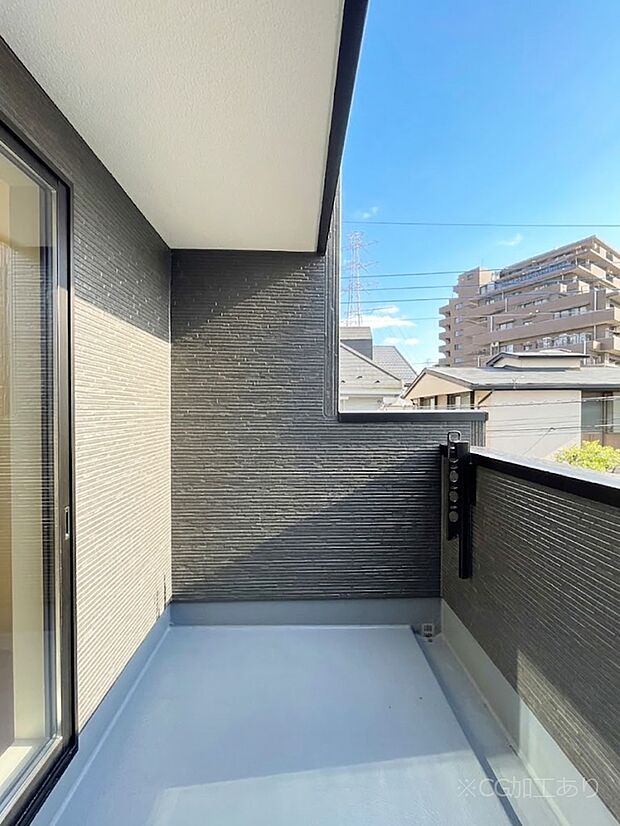 風通しの良いバルコニー