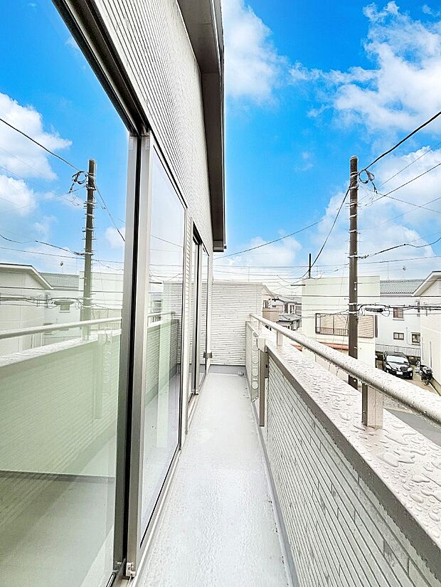 風通しの良いバルコニー