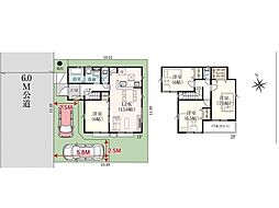 グラファーレ　松戸市高塚新田　中古一戸建て 4LDKの間取り