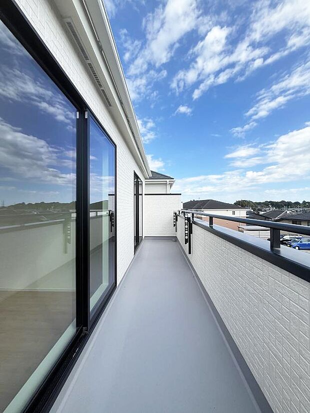 風通しの良いバルコニー