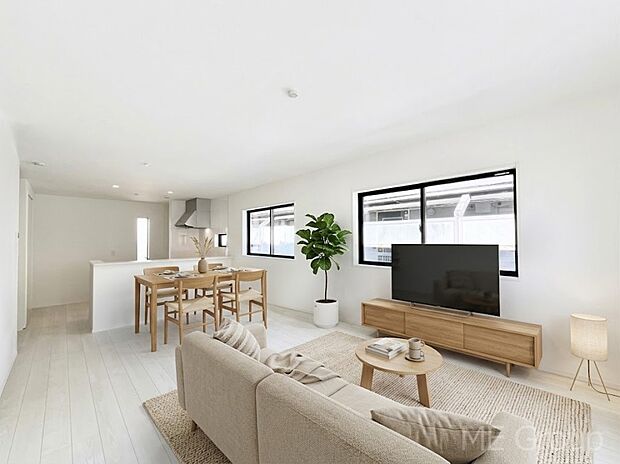 開放感を感じながら家族団らんが楽しめる2階リビング!※家具はCGです