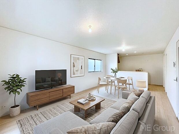 落ち着いた雰囲気のＬＤＫは家族みんなの快適空間　※家具はCGです