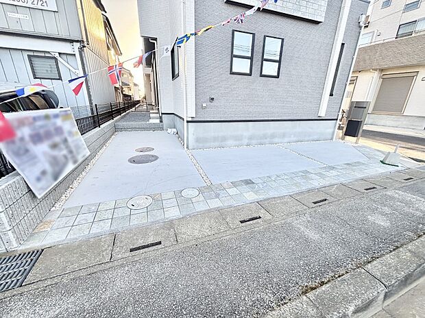 駐車2台可能！急なお客様の駐車に。また、ご家族の自転車スペースとしても大活躍。